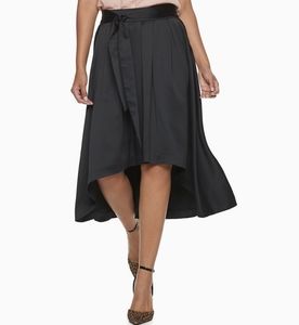 ELLE High-Low Hem Satin Skirt